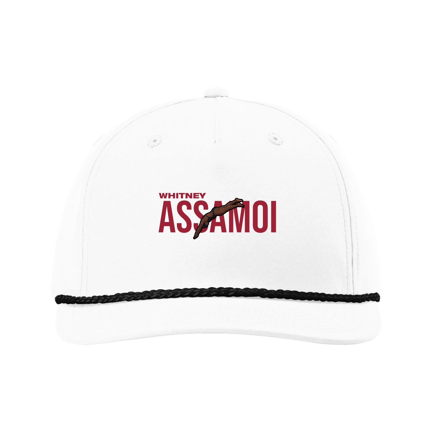 Five-Panel Classic Rope Cap — Player Name in White