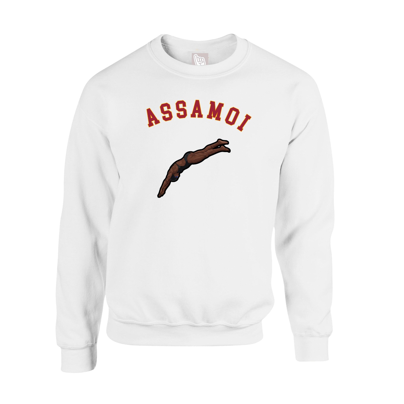 Fleece Crew — Shirsey Arch in White