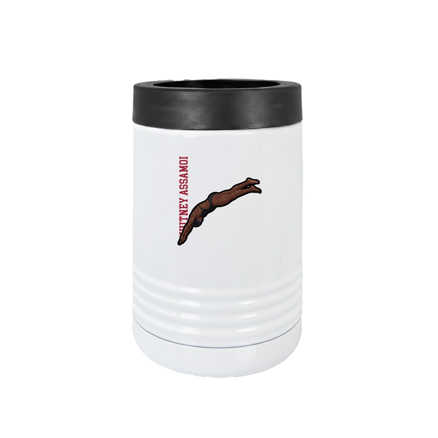 Beverage Holder — Name Vertical in White