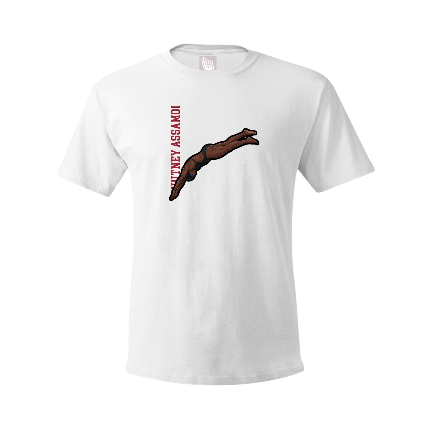 Tee — Name Vertical in White