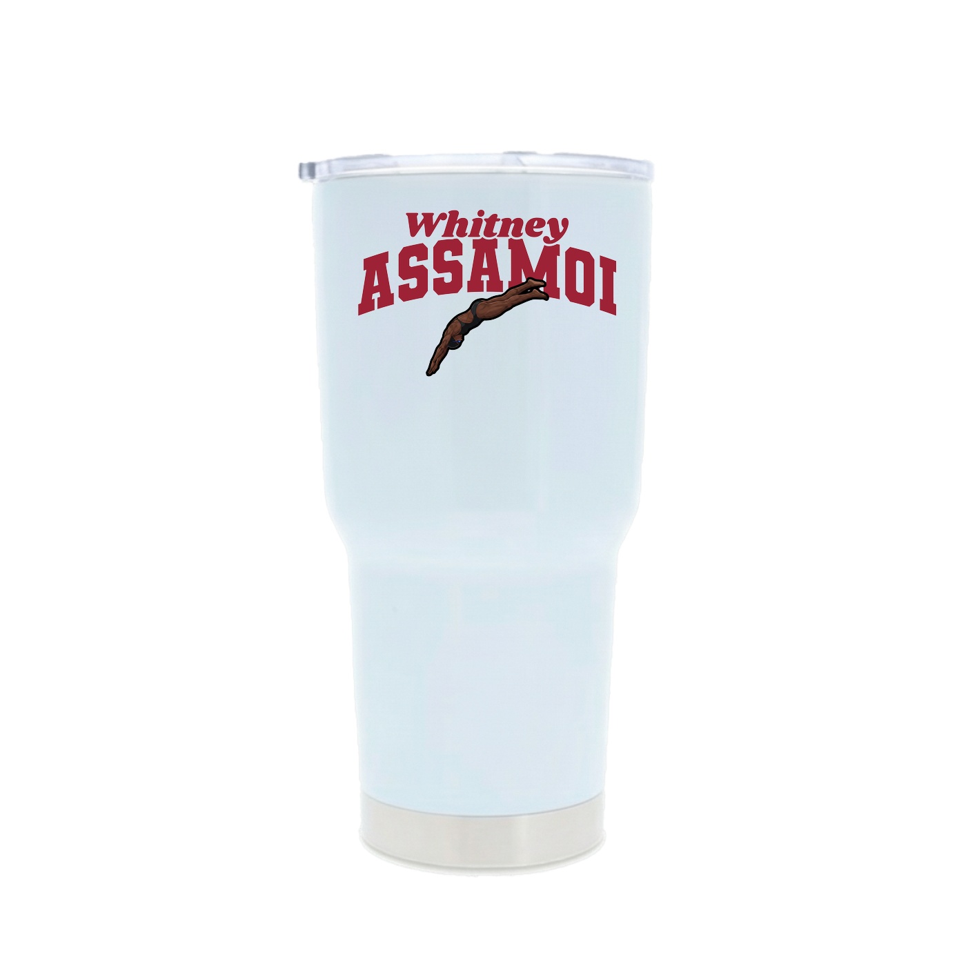 30oz Stainless Steel Tumbler — Signature Arch in White