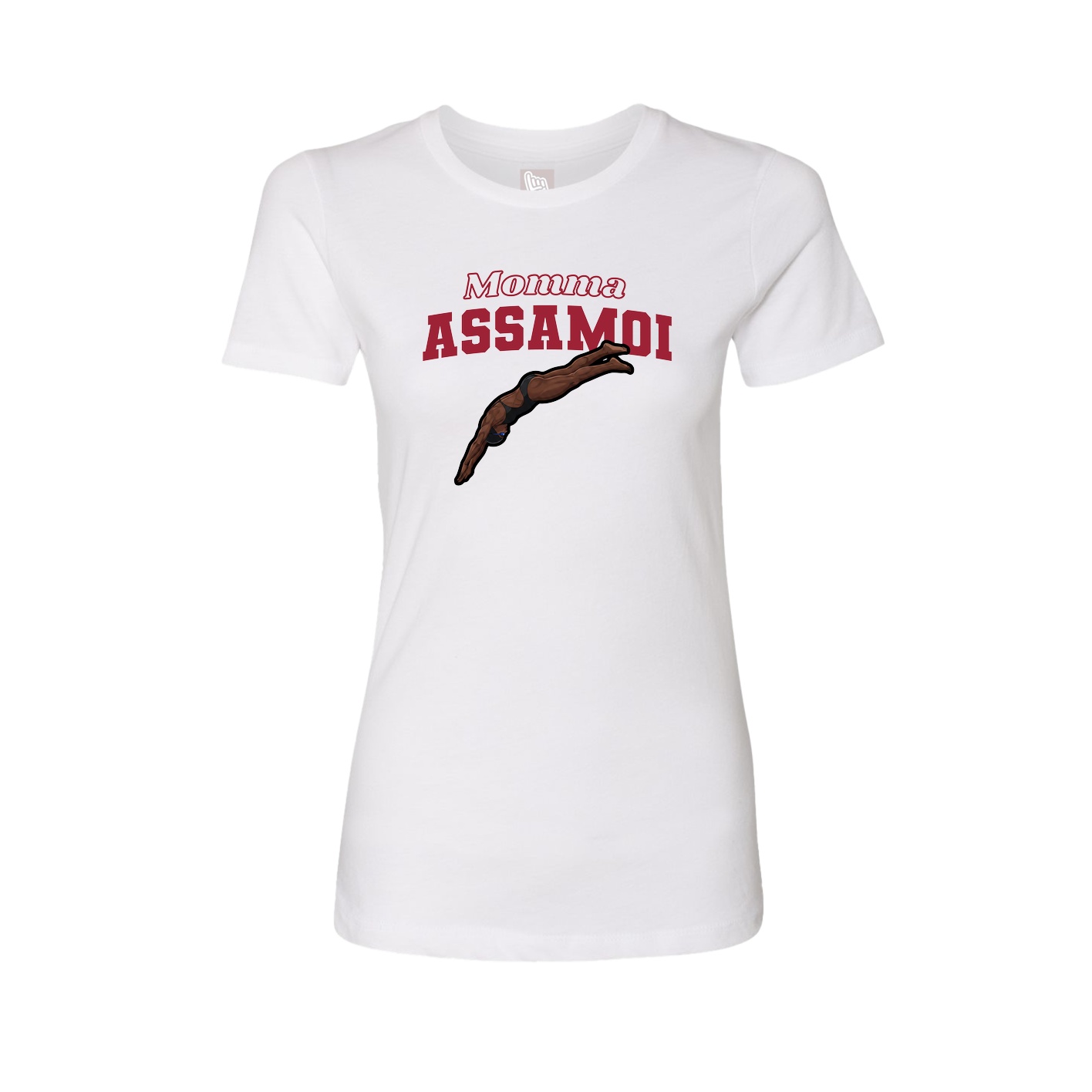 Womens Tee — Mothers Day Block in White