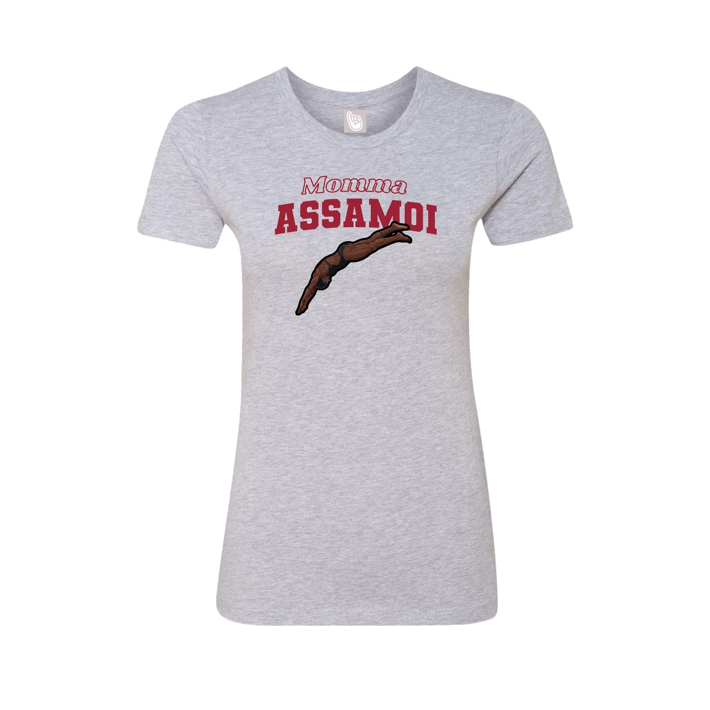 Womens Tee — Mothers Day Block in Grey