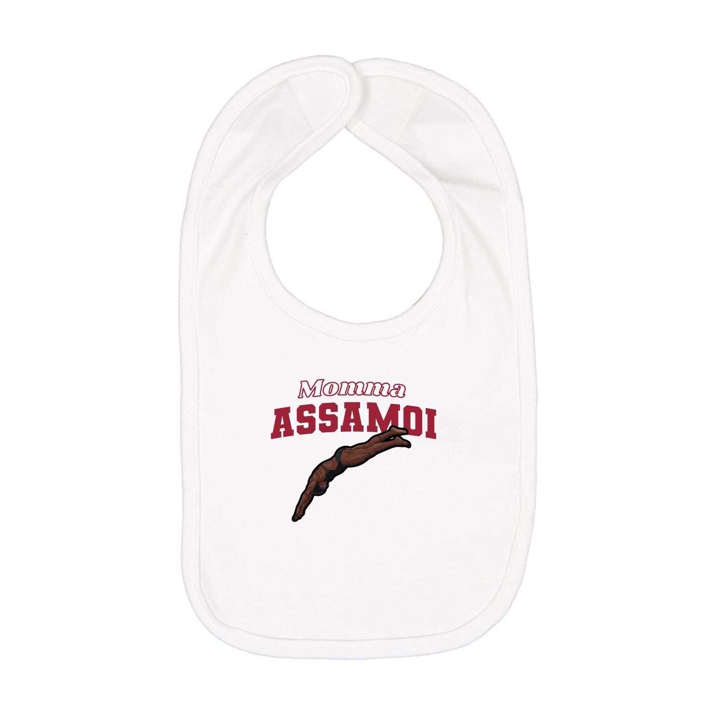 Infant Bib — Mothers Day Block in White