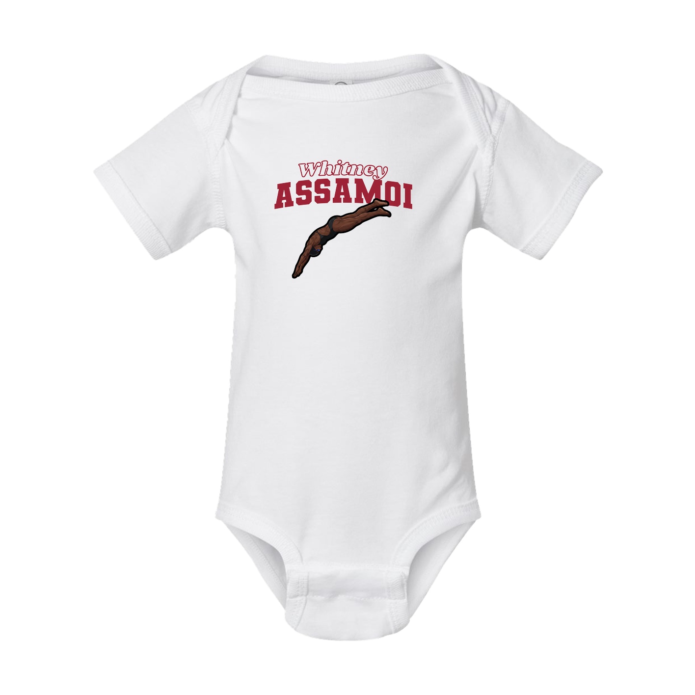 Baby Onesie — Name Arch in White