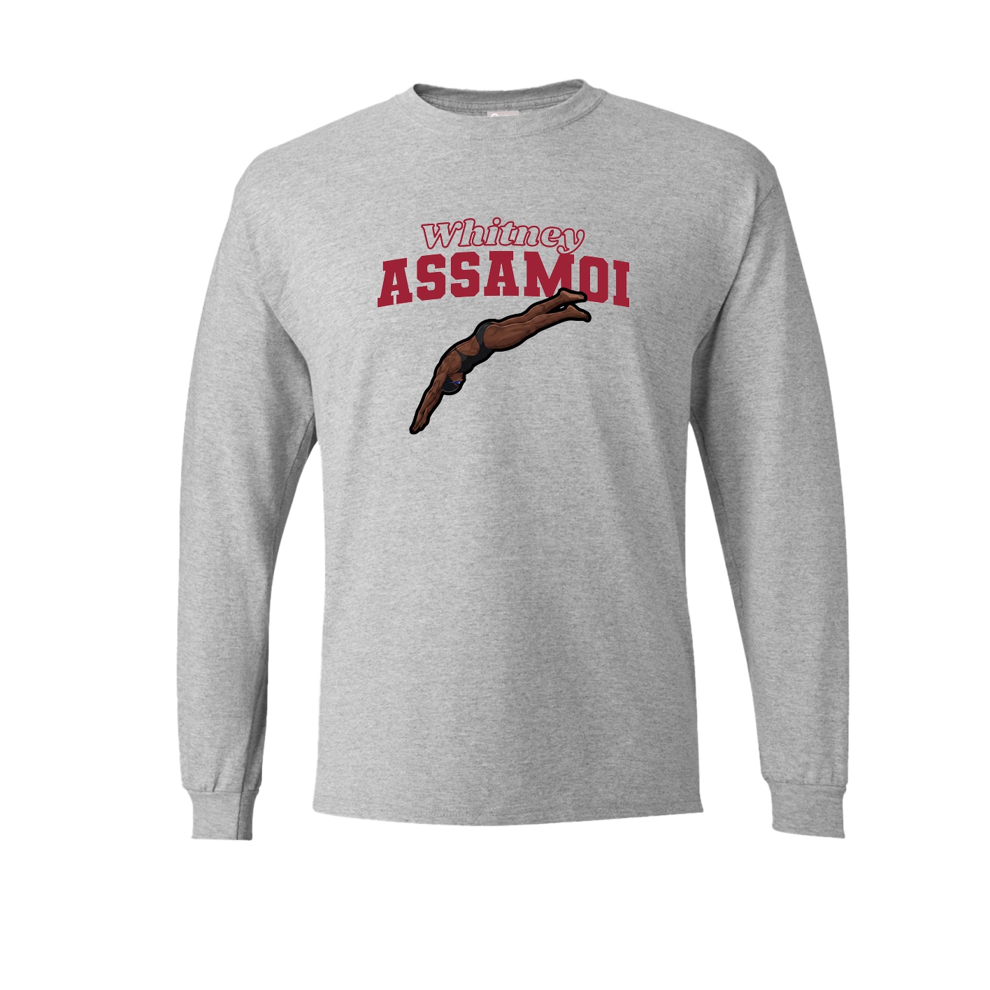 Long Sleeve Tee — Name Arch in Grey