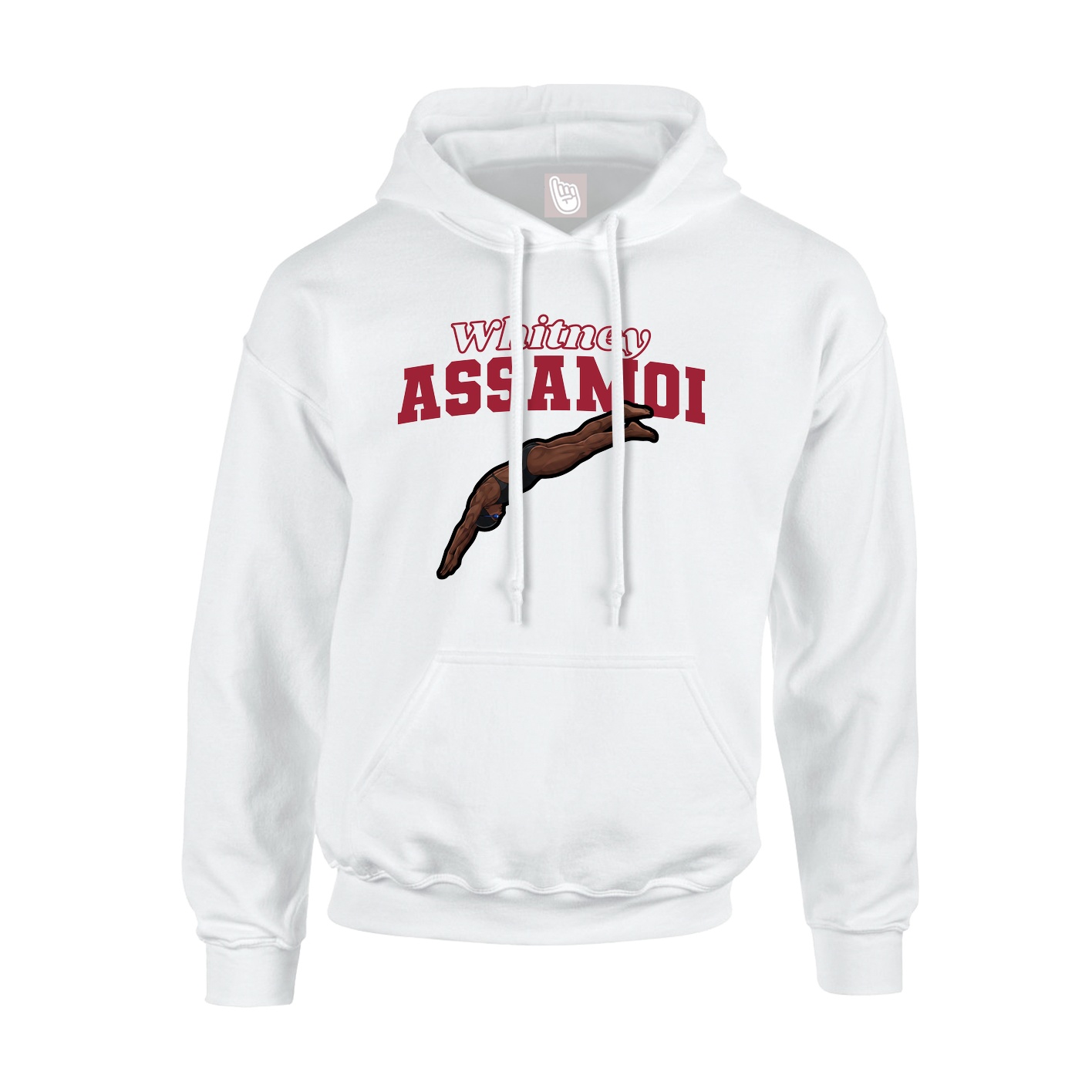 Hoodie — Name Arch in White