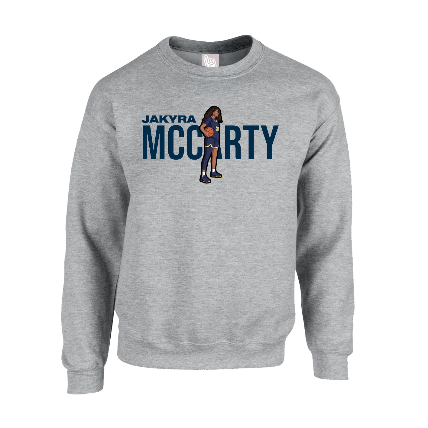 Fleece Crew — Player Name in Grey