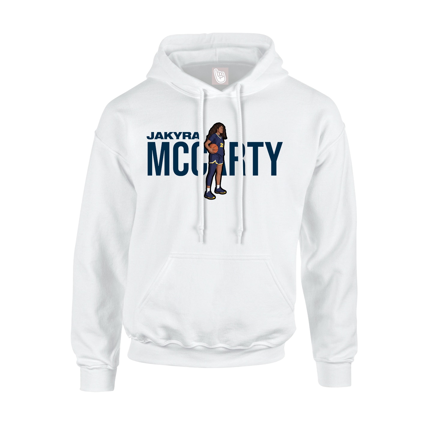 Youth Hoodie — Player Name in White