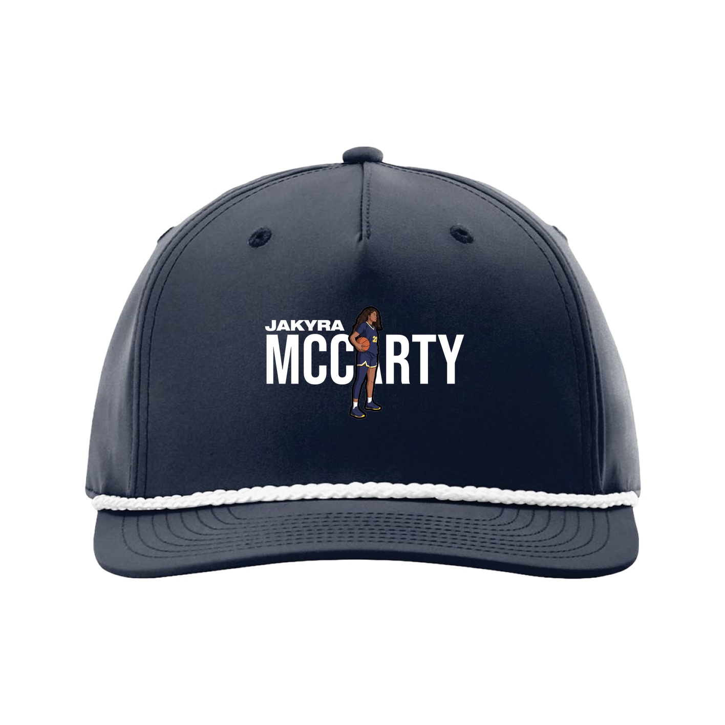 Five-Panel Classic Rope Cap — Player Name in Navy