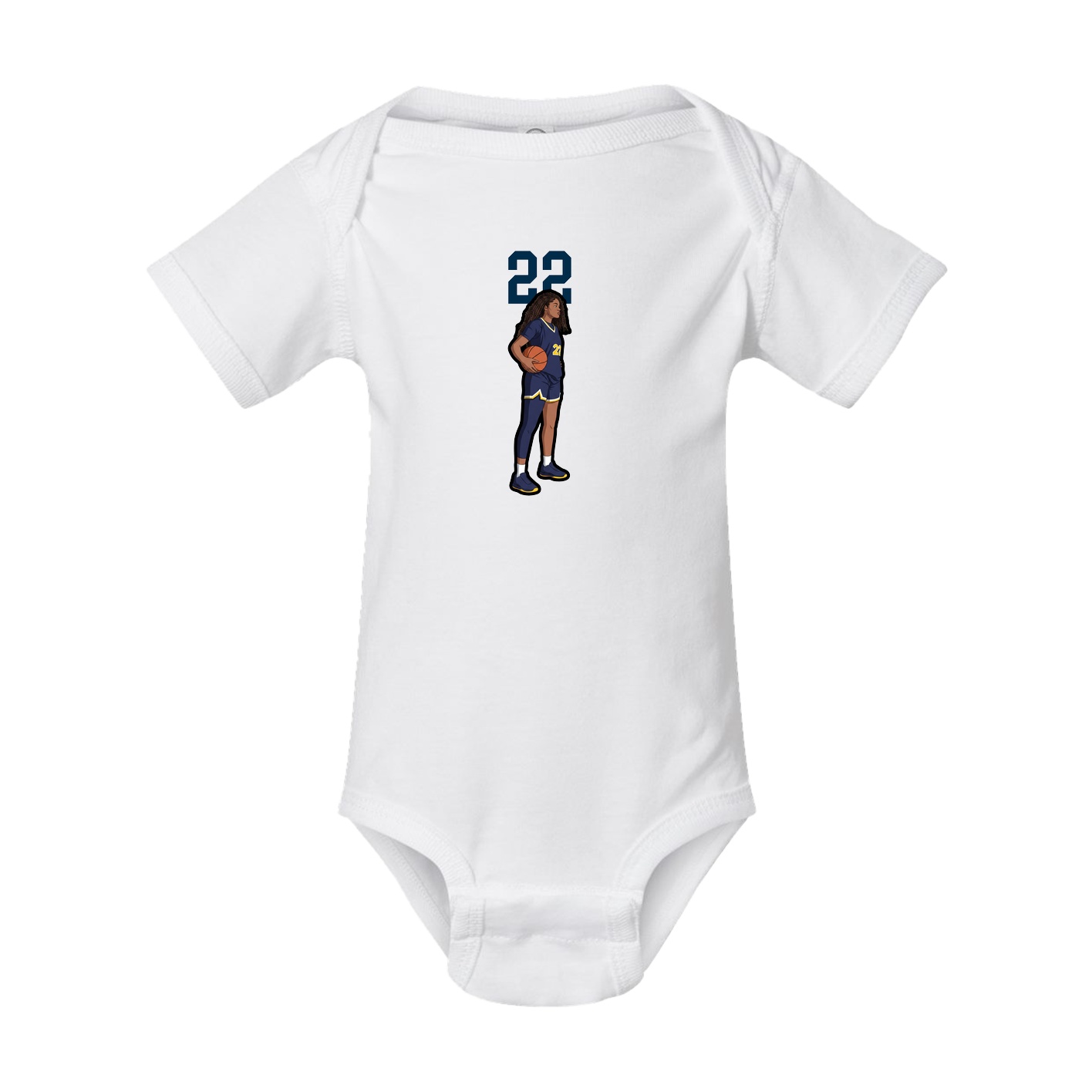 Baby Onesie — Number Top in White