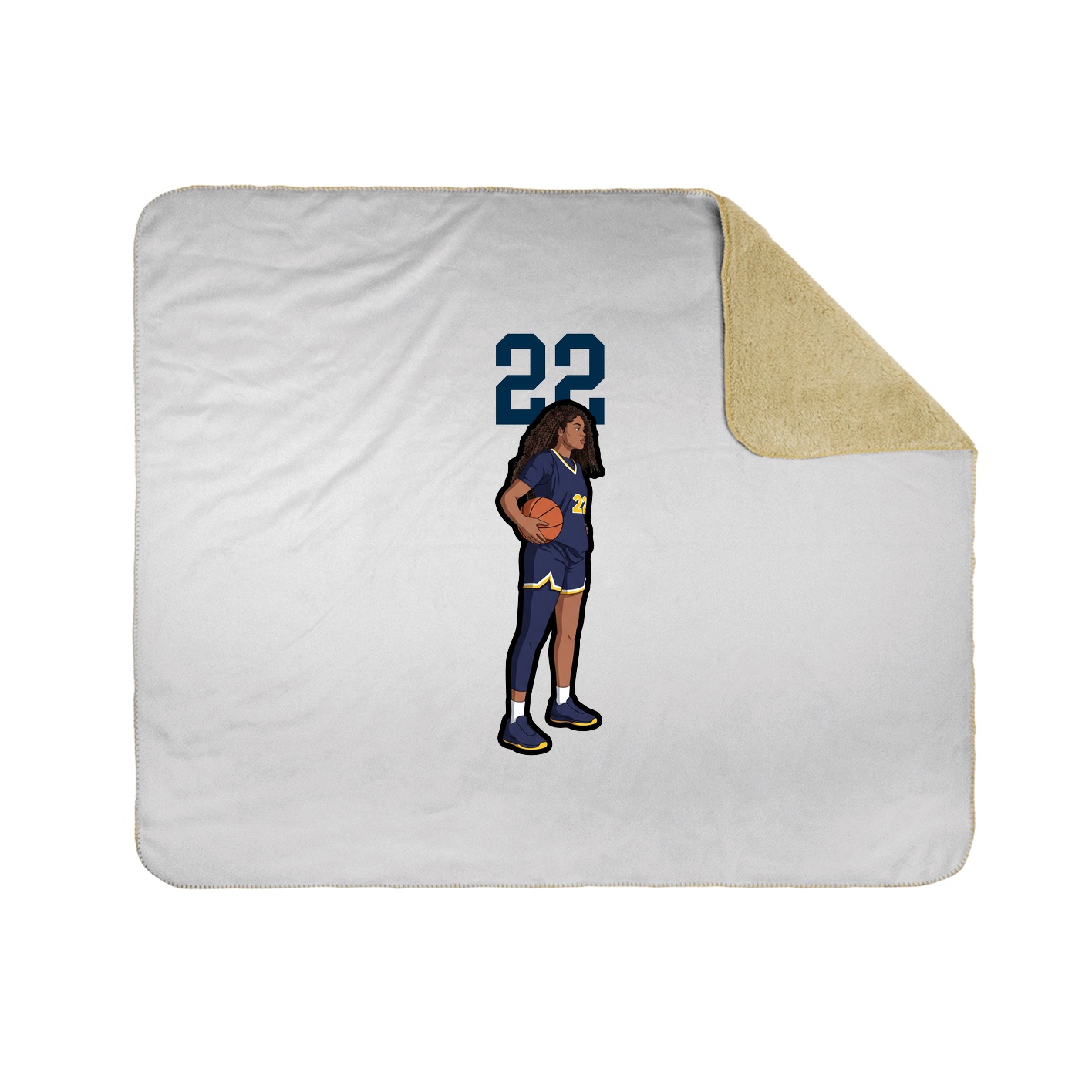 Throw Blanket — Number Top in White