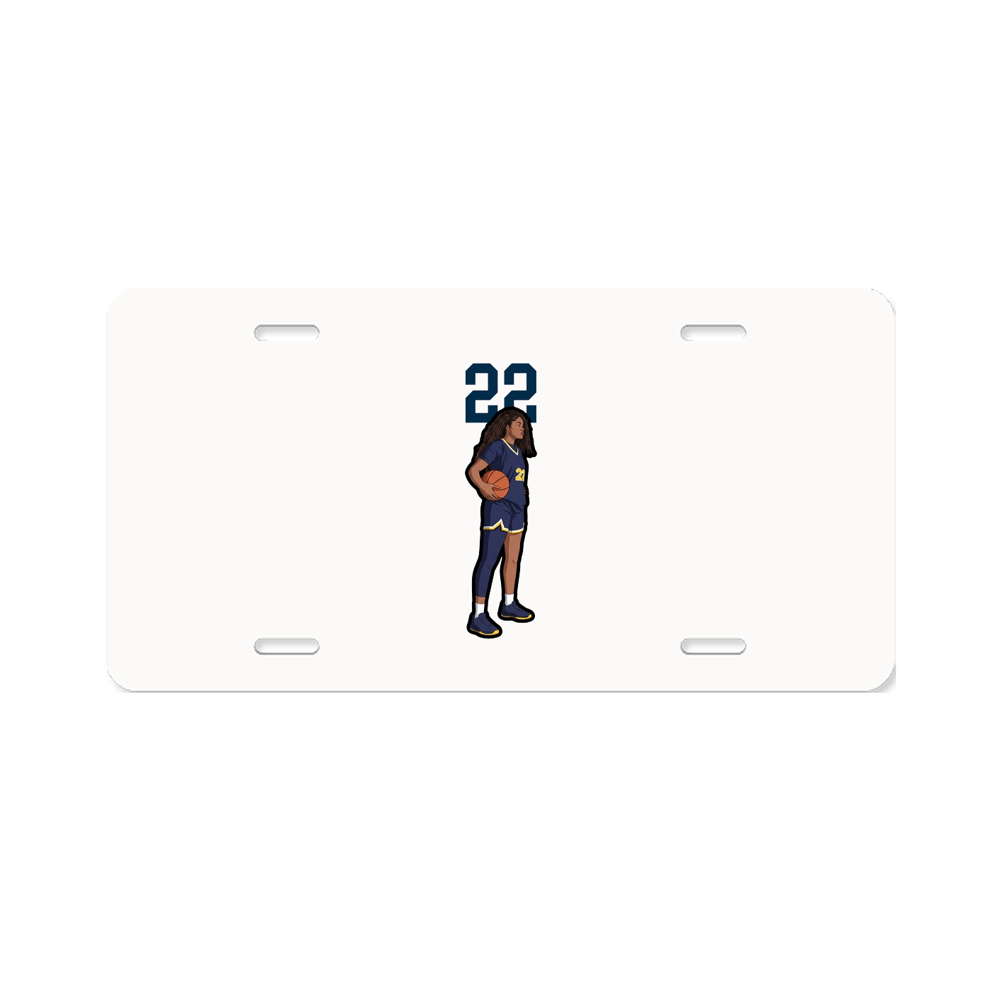 License Plate — Number Top in Classic