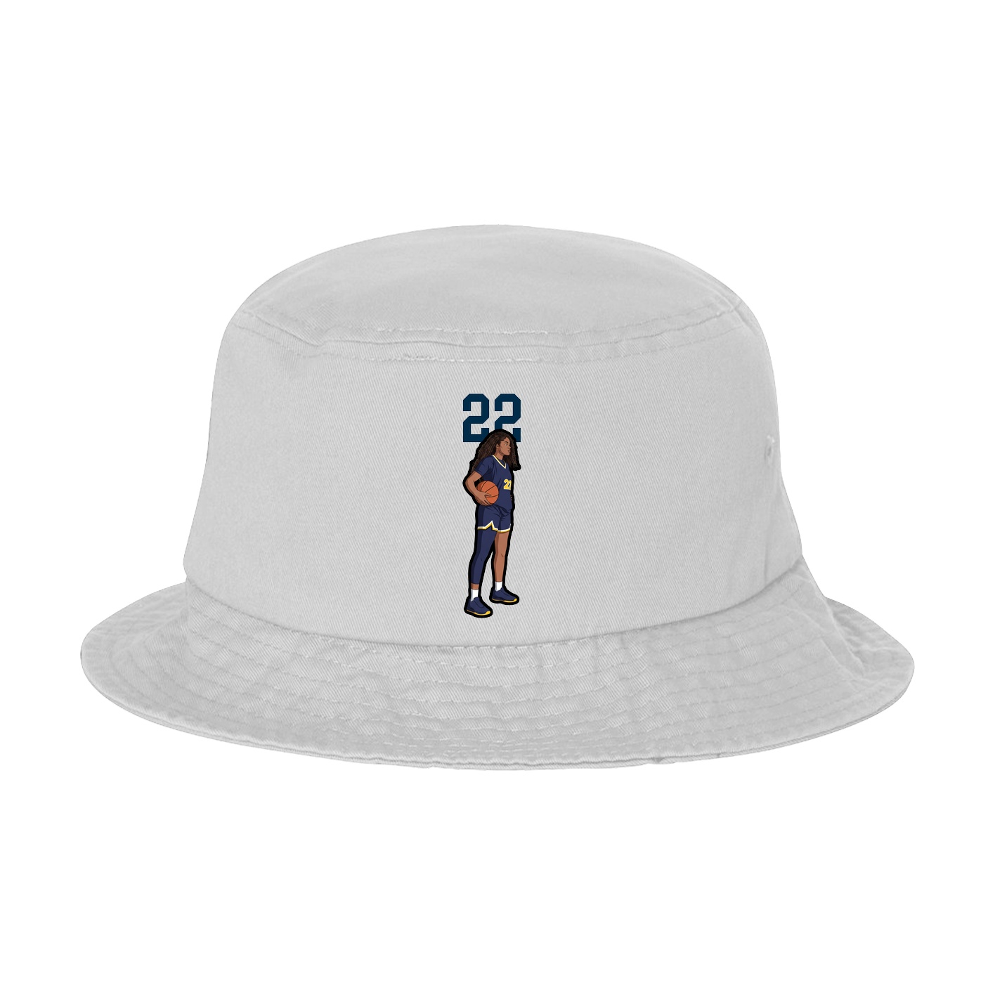 Bucket Cap — Number Top in White