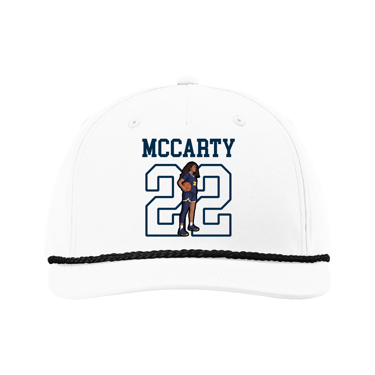 Five-Panel Classic Rope Cap — Shirsey in White