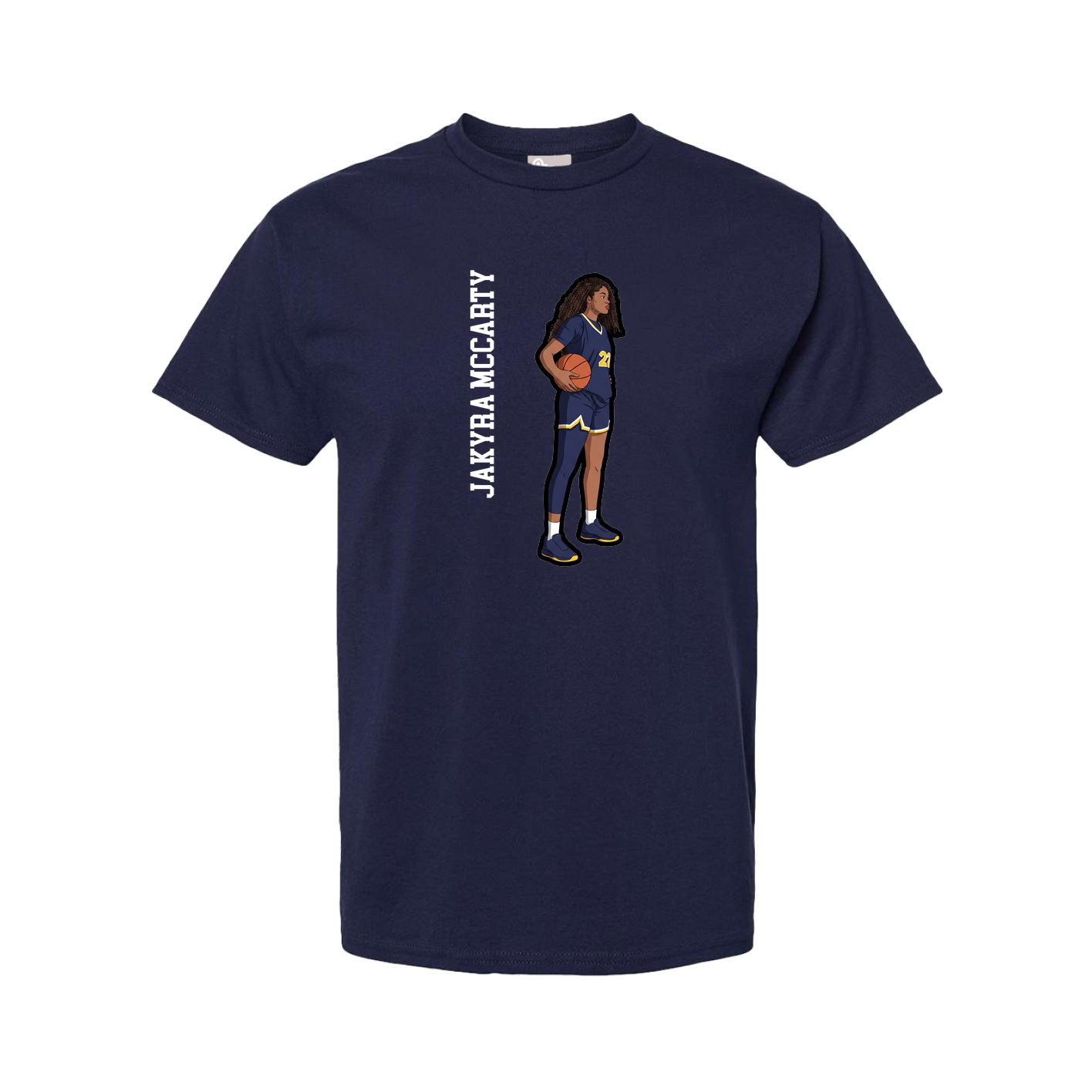 Tee — Name Vertical in Navy