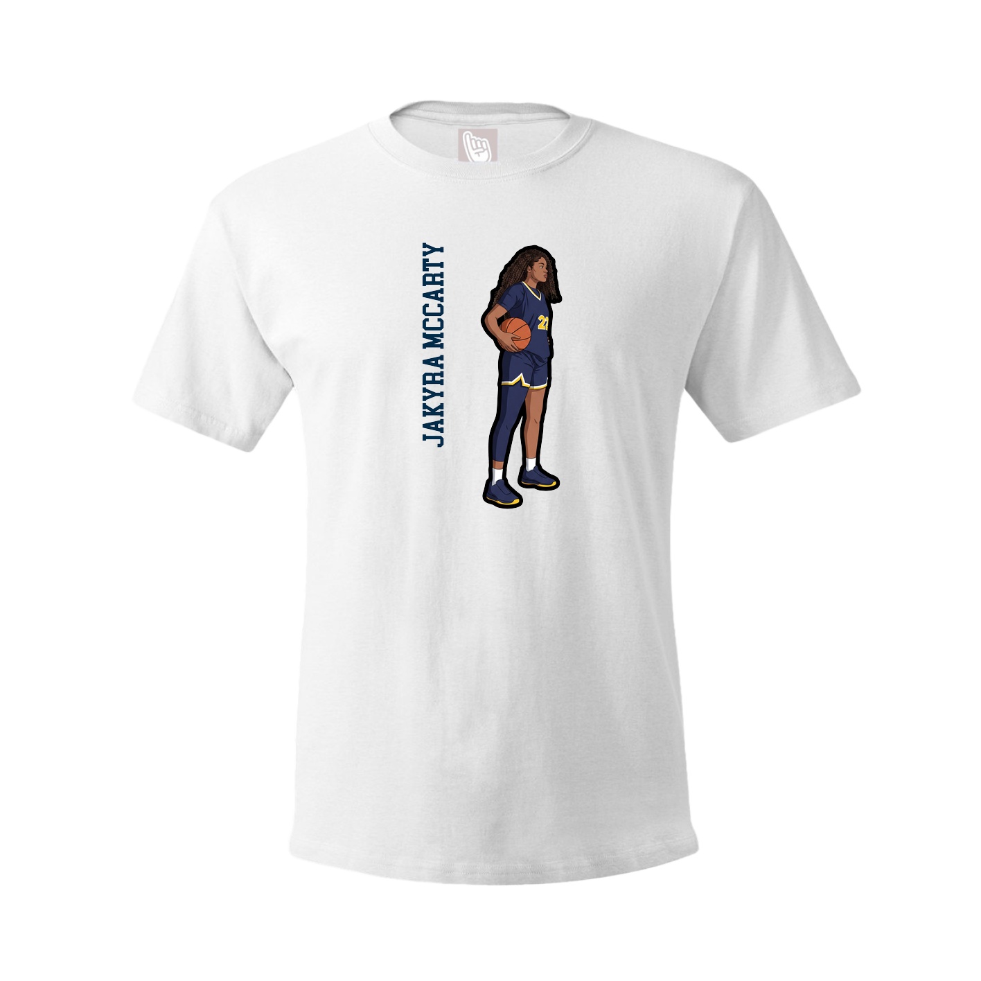 Youth Tee — Name Vertical in White