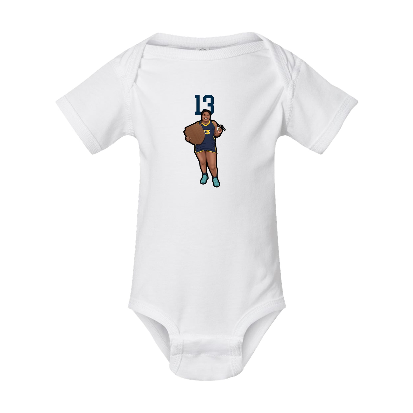 Baby Onesie — Number Top in White
