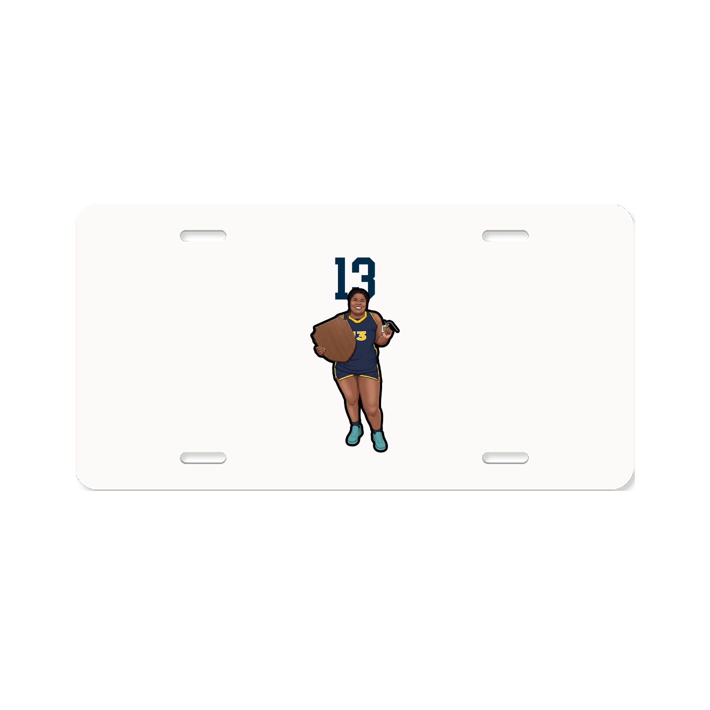 License Plate — Number Top in Classic