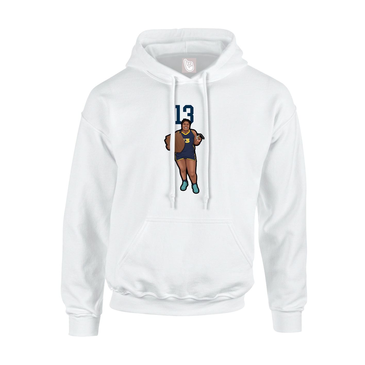 Hoodie — Number Top in White