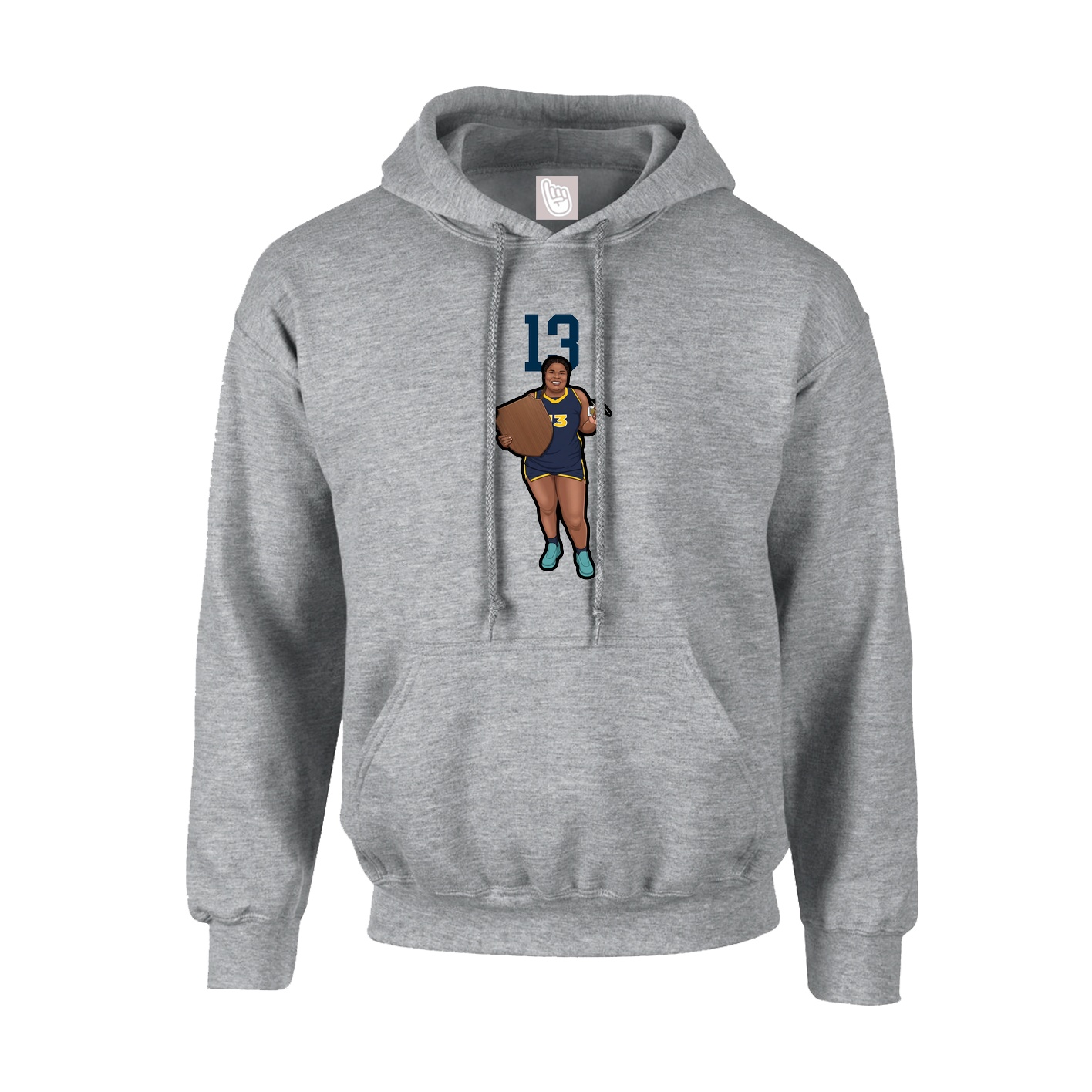 Youth Hoodie — Number Top in Grey