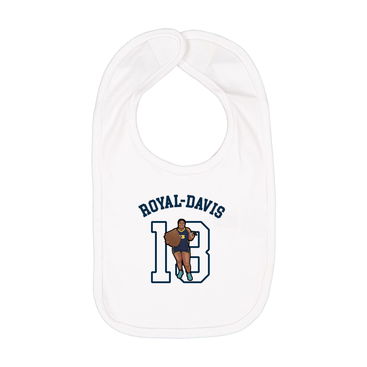 Infant Bib — Shirsey Arch in White