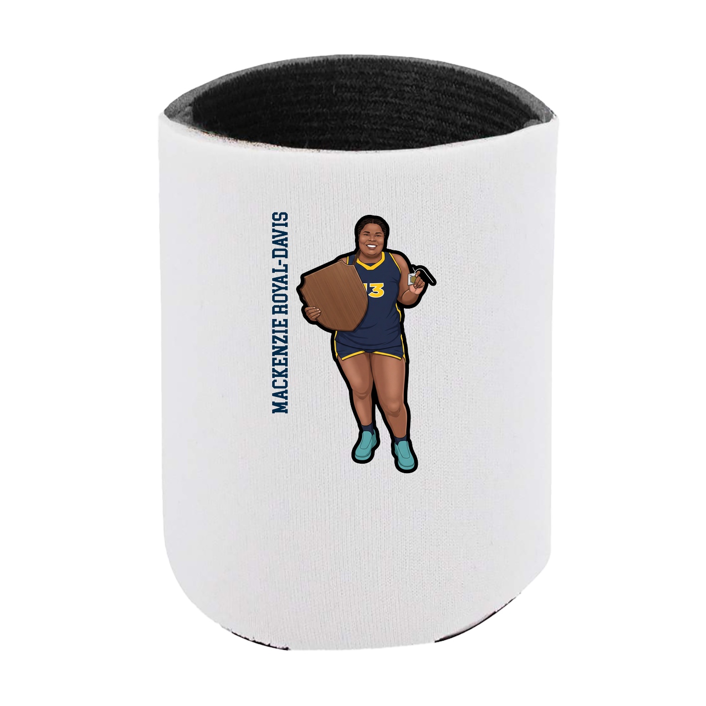 Can Holder — Name Vertical in White