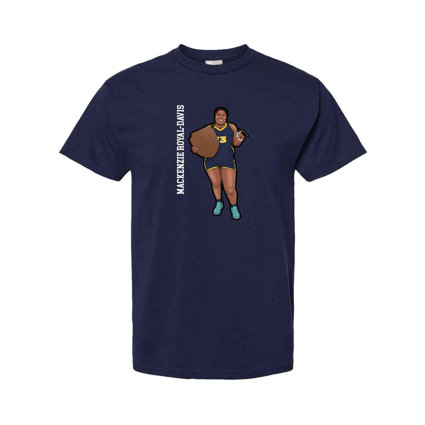 Tee — Name Vertical in Navy