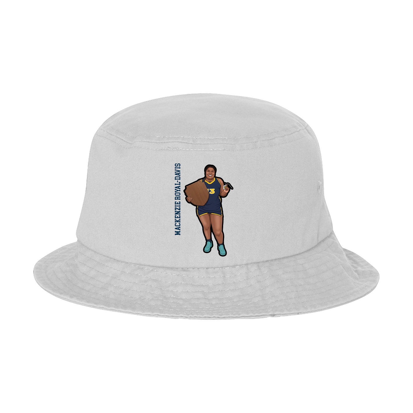 Bucket Cap — Name Vertical in White