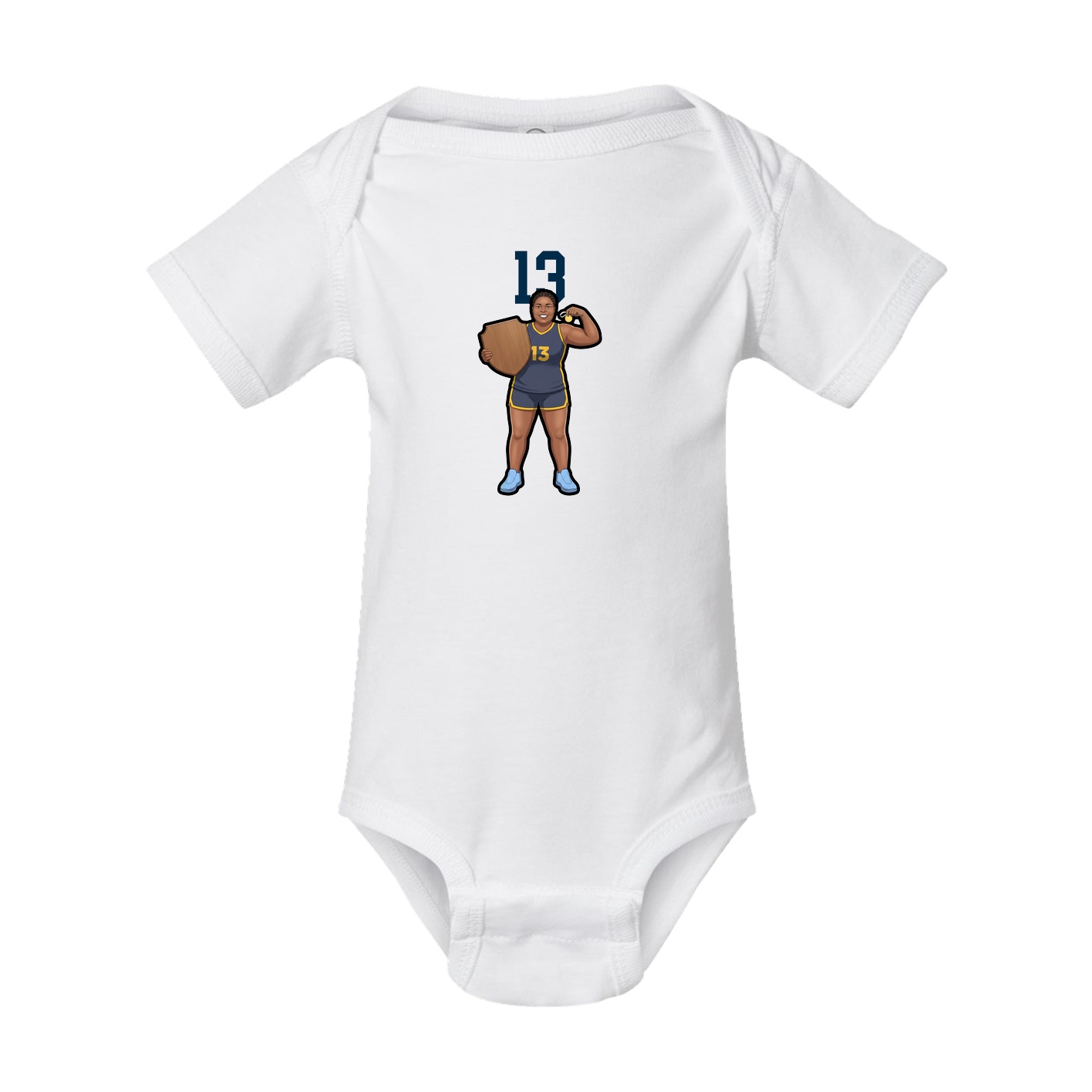 Baby Onesie — Number Top in White
