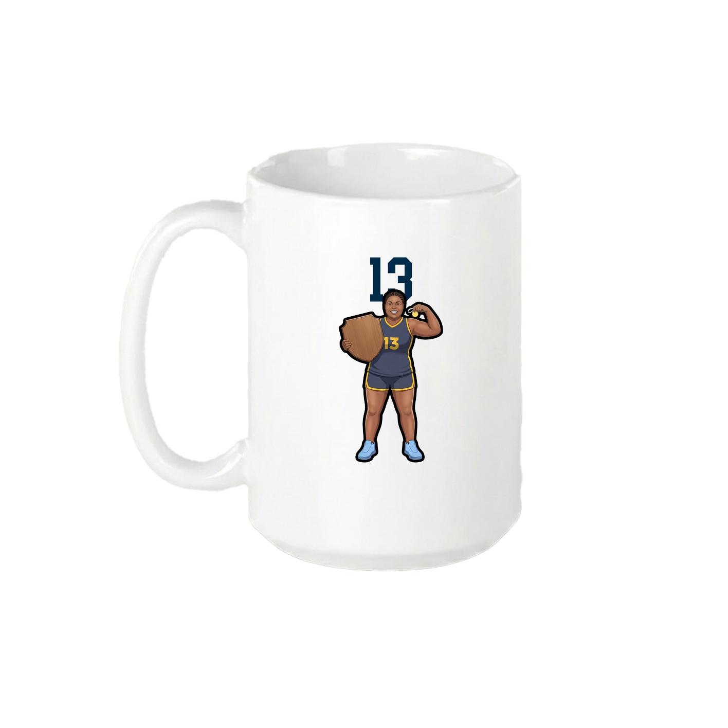 15oz Coffee Mug — Number Top in White