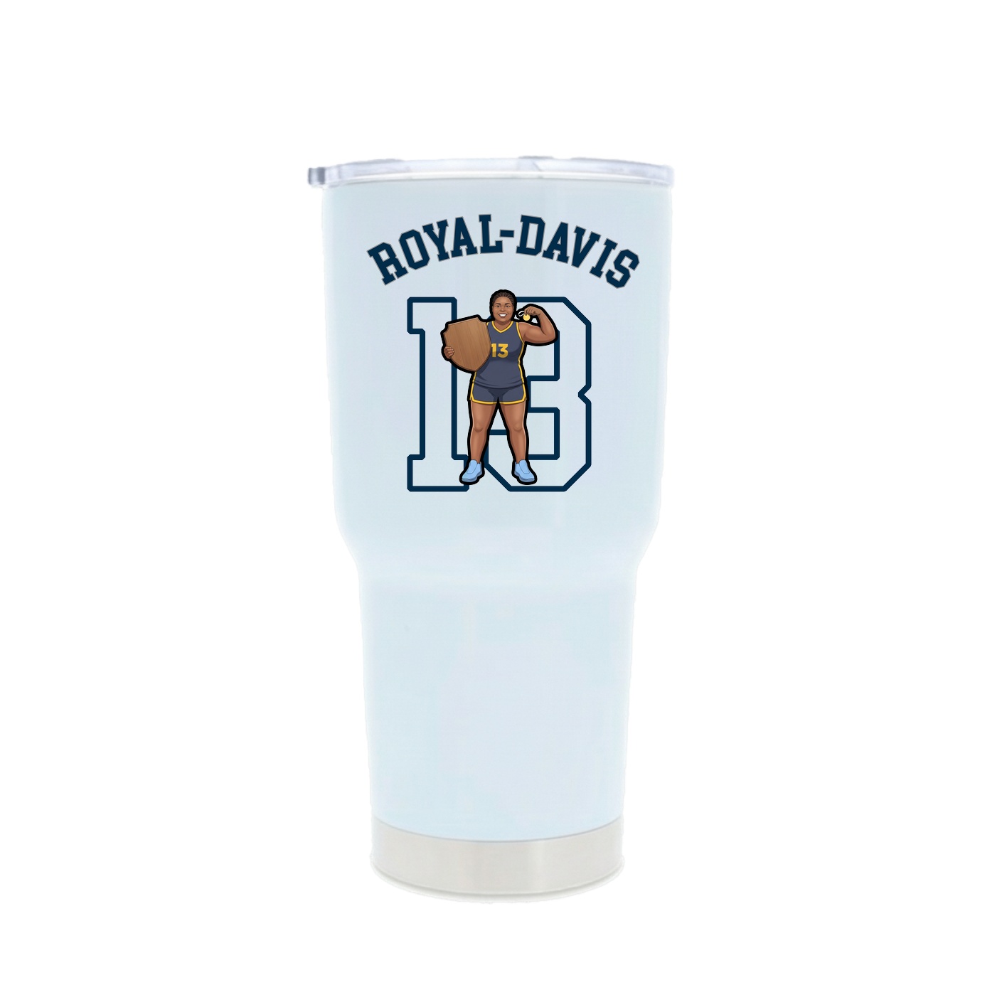 30oz Stainless Steel Tumbler — Shirsey Arch in White
