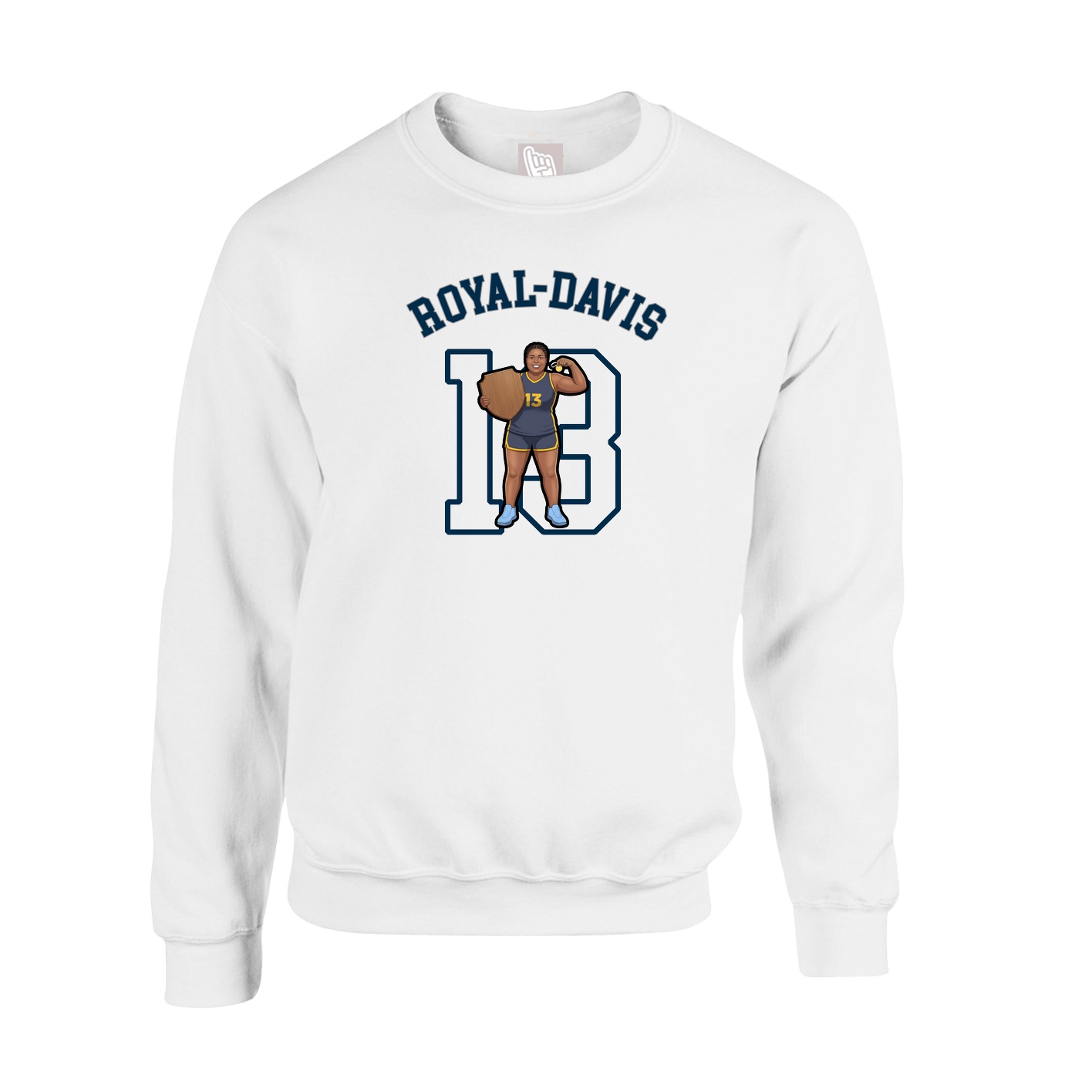 Fleece Crew — Shirsey Arch in White