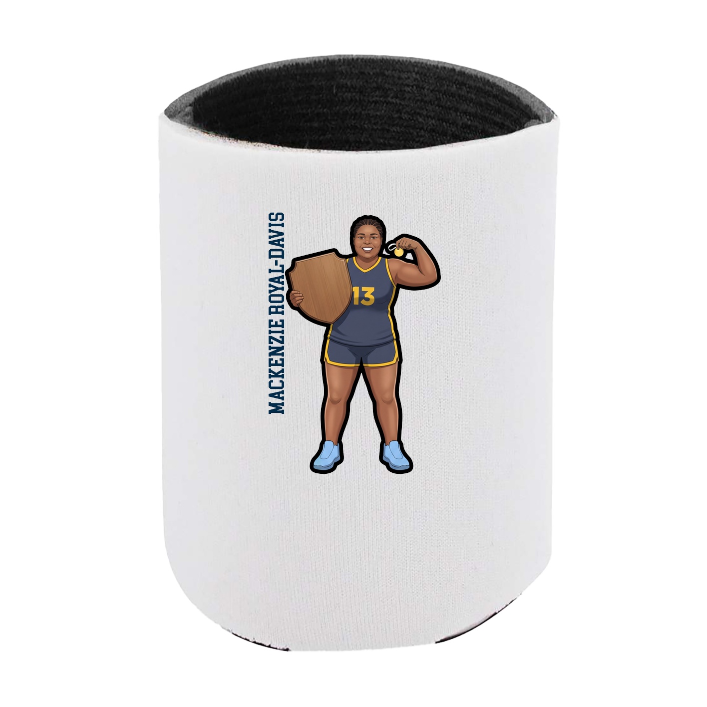 Can Holder — Name Vertical in White