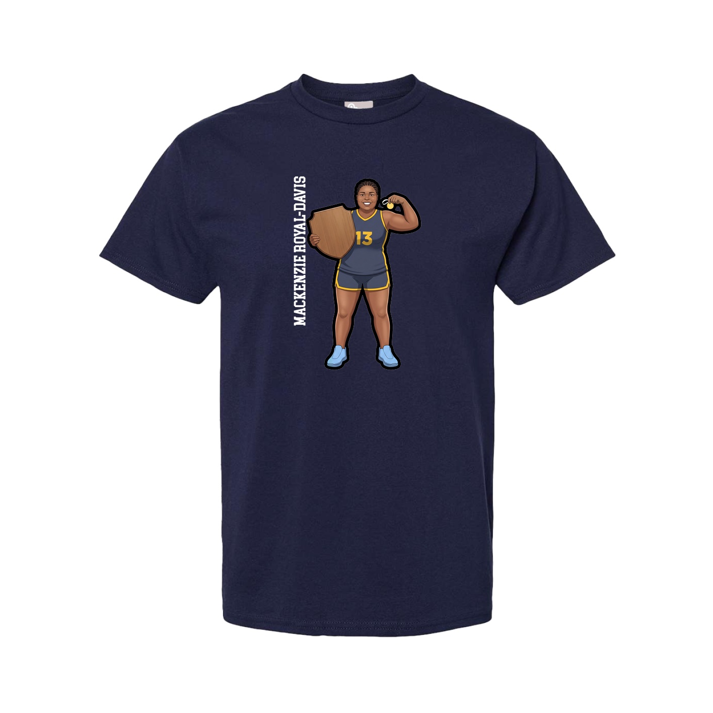Youth Tee — Name Vertical in Navy