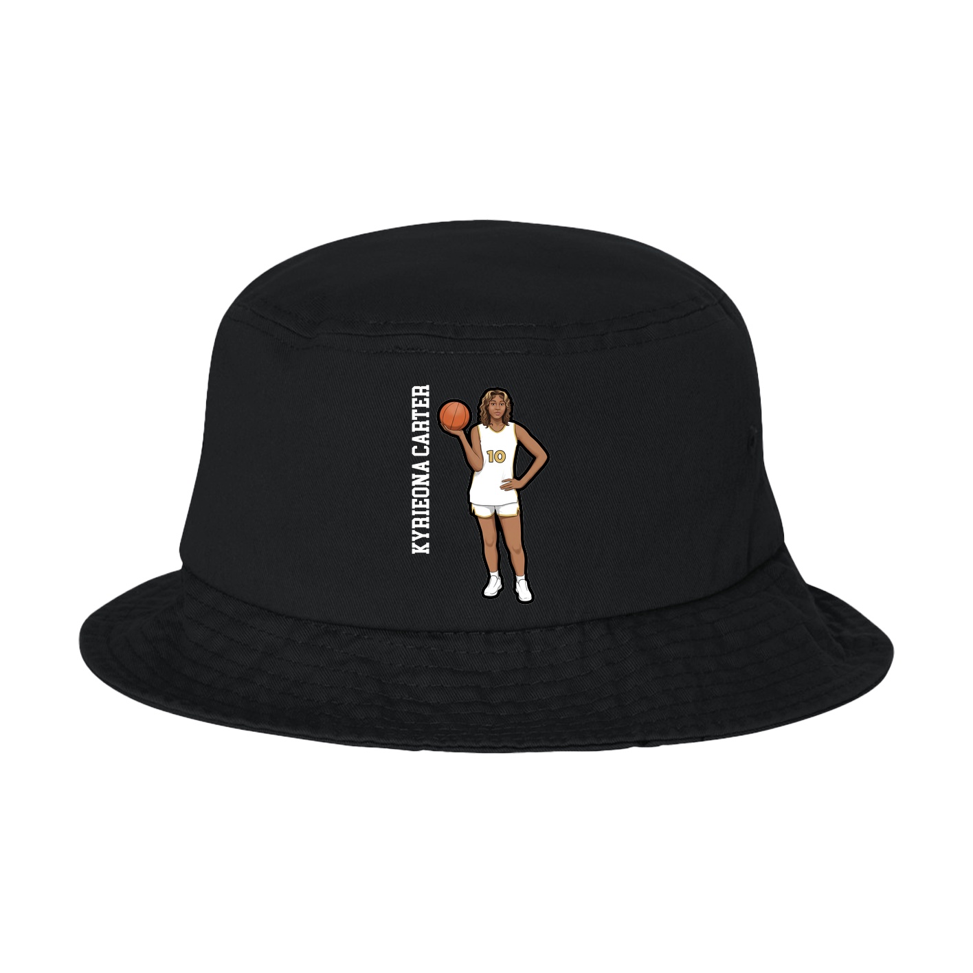 Bucket Cap — Name Vertical in Black