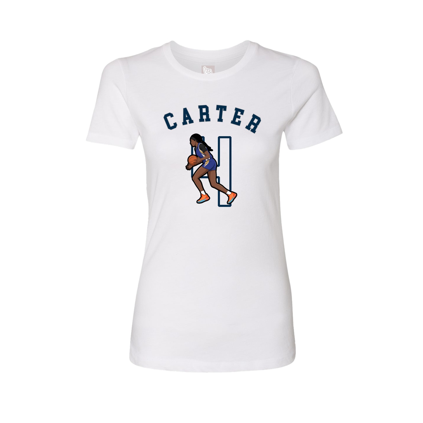 Fitted Women's Tee — Shirsey Arch in White