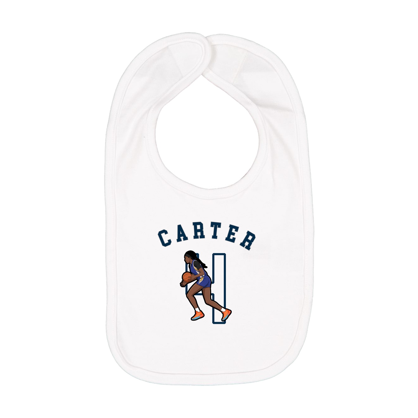 Infant Bib — Shirsey Arch in White