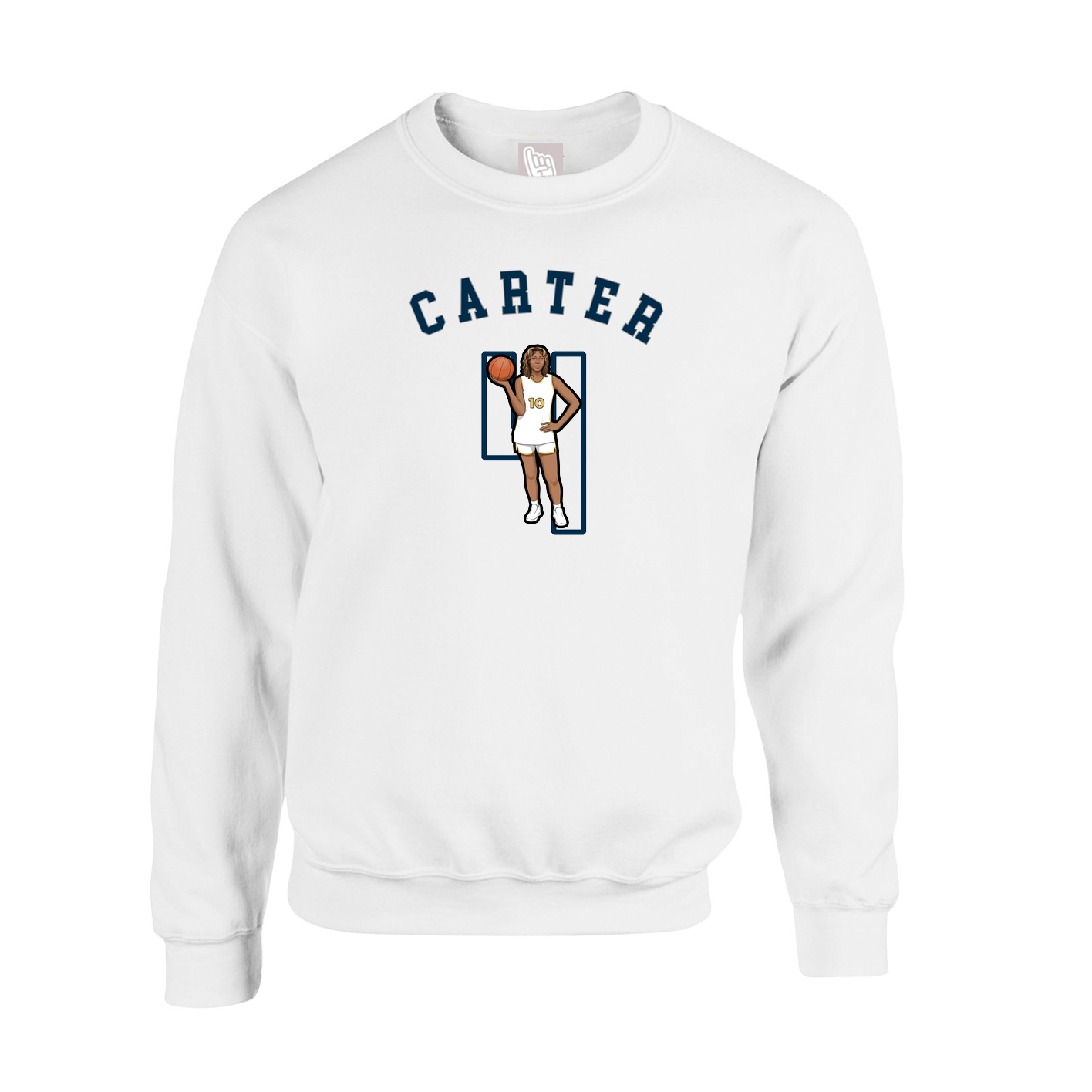 Fleece Crew — Shirsey Arch in White