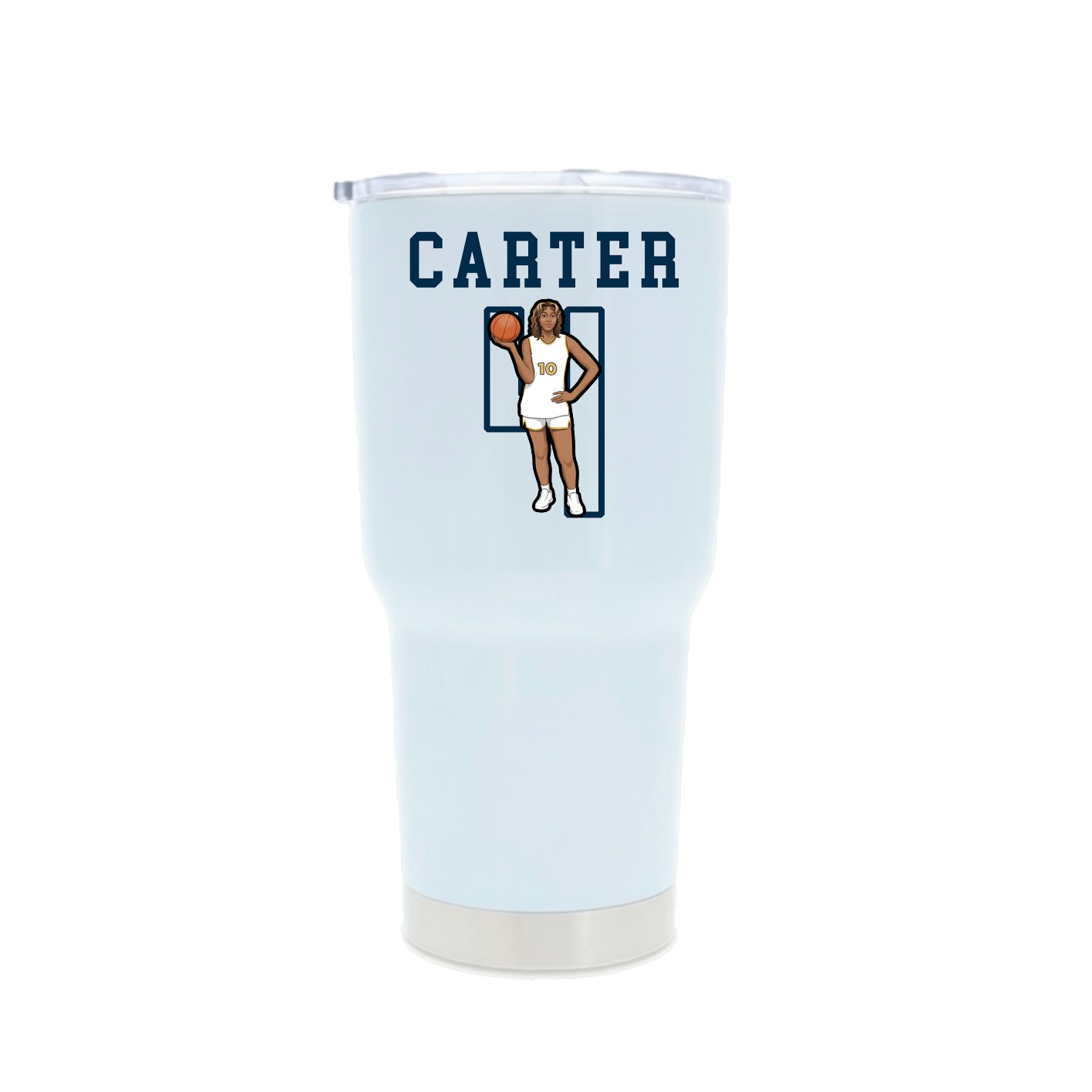 30oz Stainless Steel Tumbler — Shirsey in White