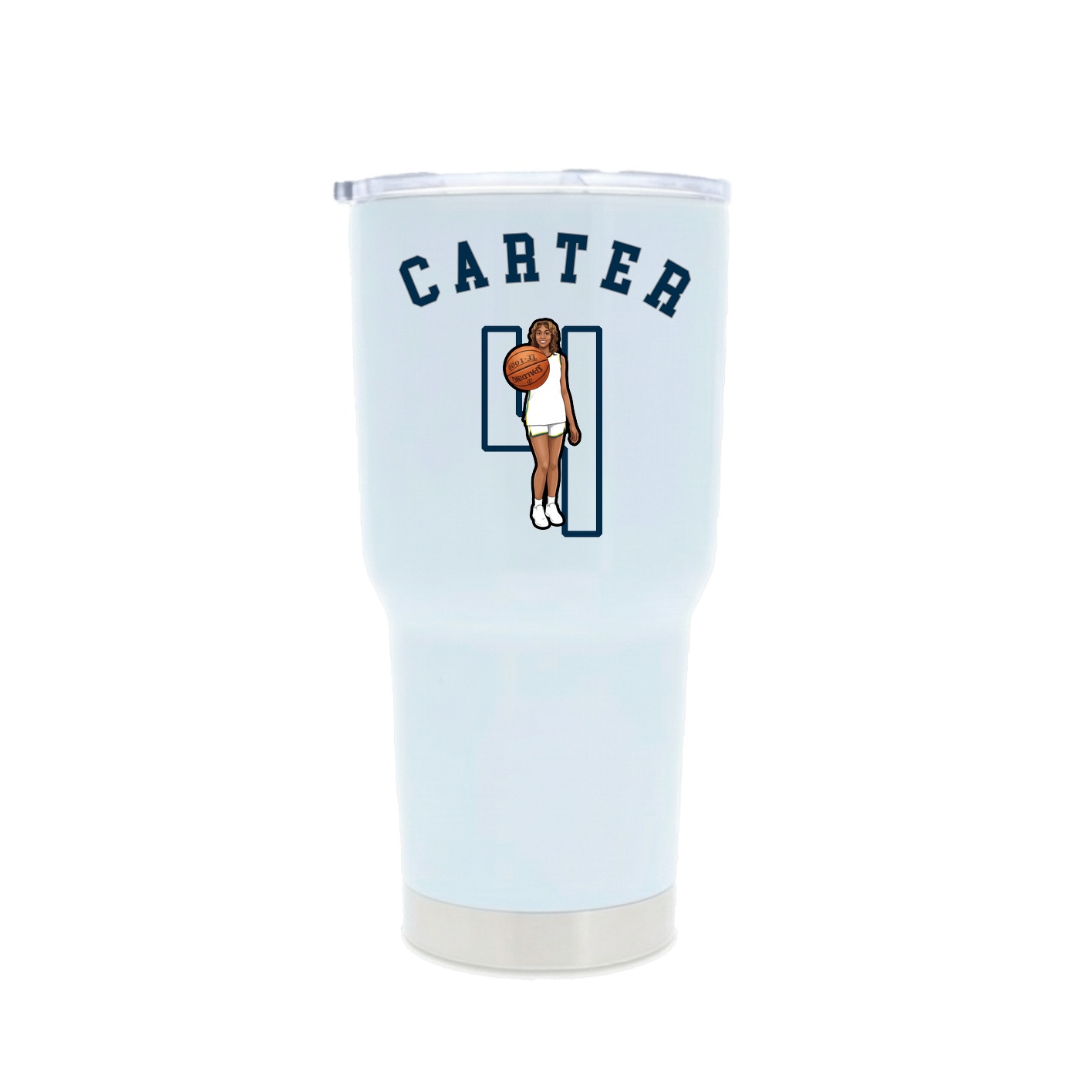 30oz Stainless Steel Tumbler — Shirsey Arch in White