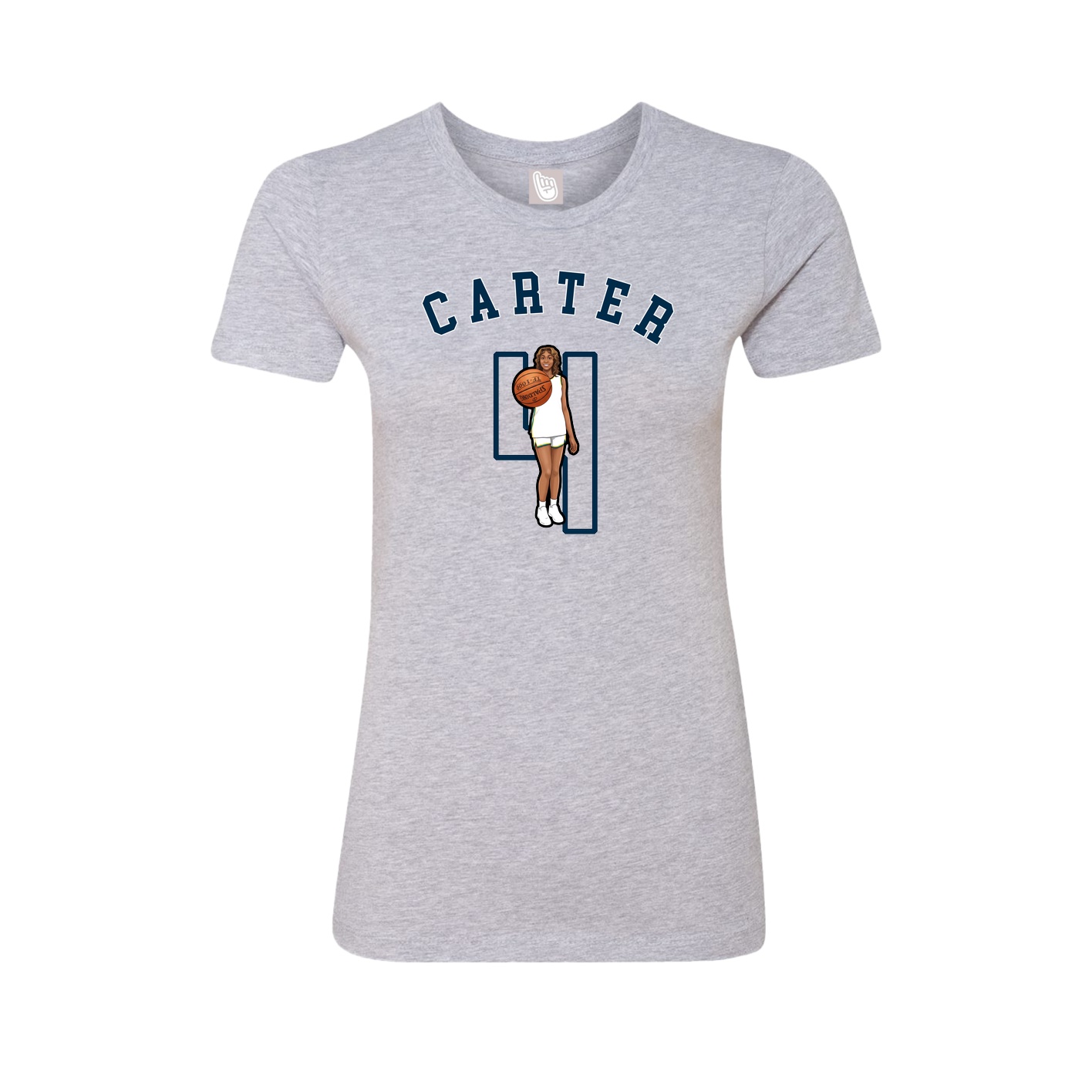 Fitted Women's Tee — Shirsey Arch in Grey