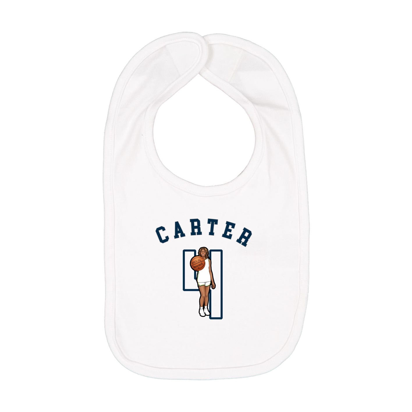 Infant Bib — Shirsey Arch in White