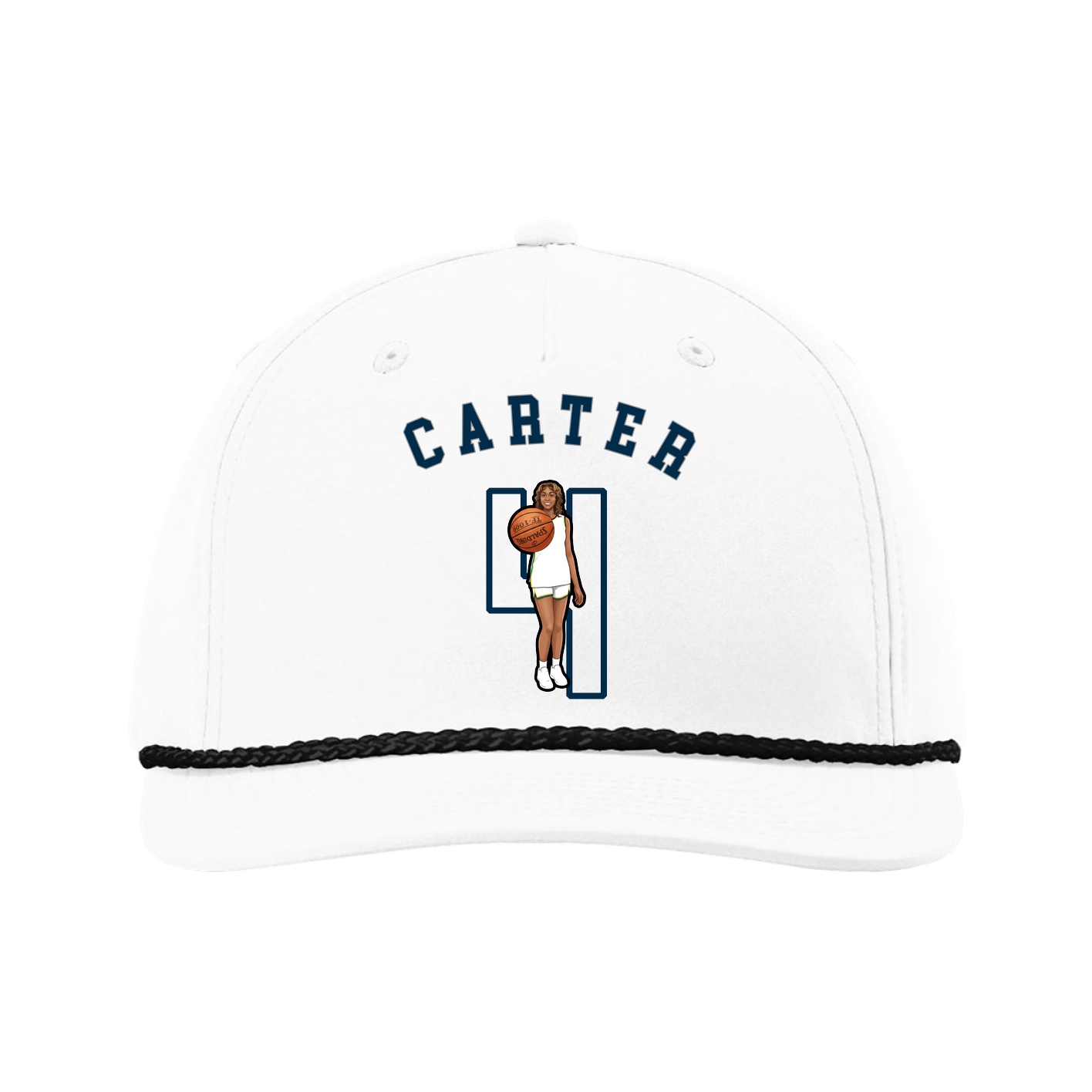 Five-Panel Classic Rope Cap — Shirsey Arch in White