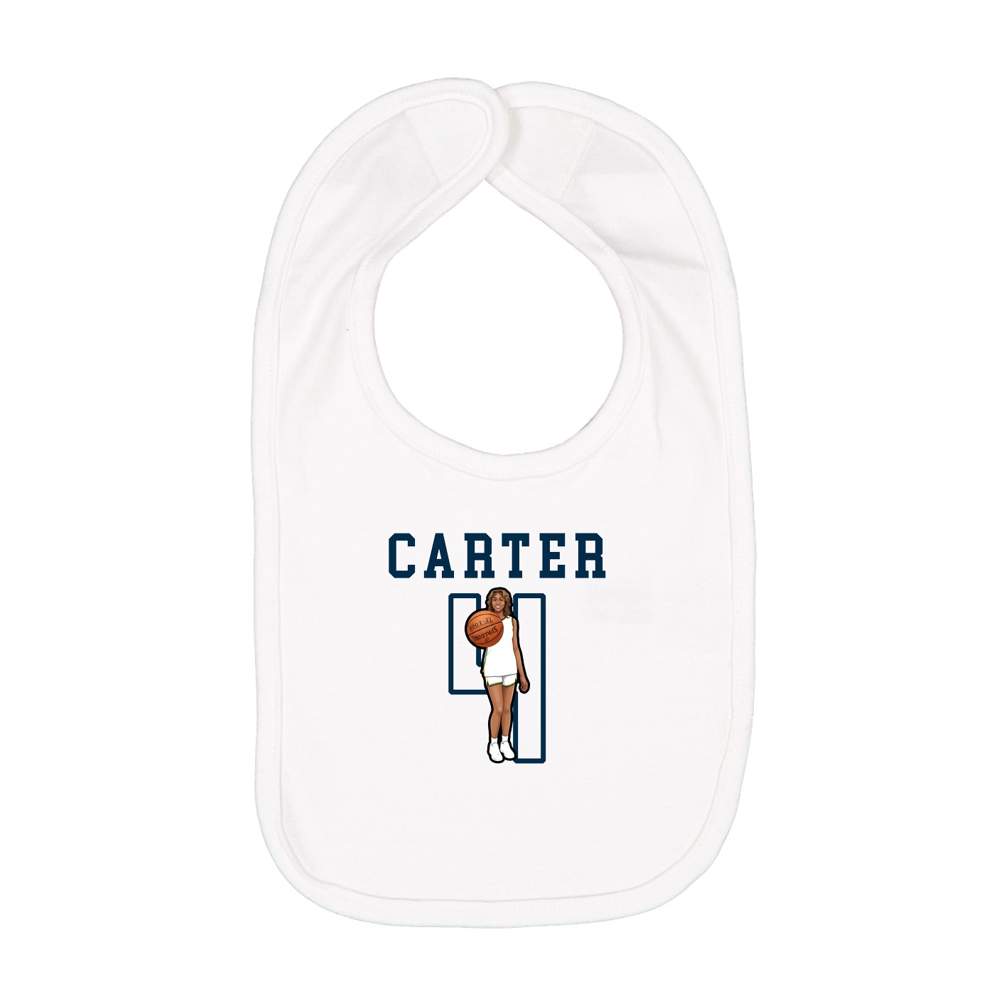 Infant Bib — Shirsey in White