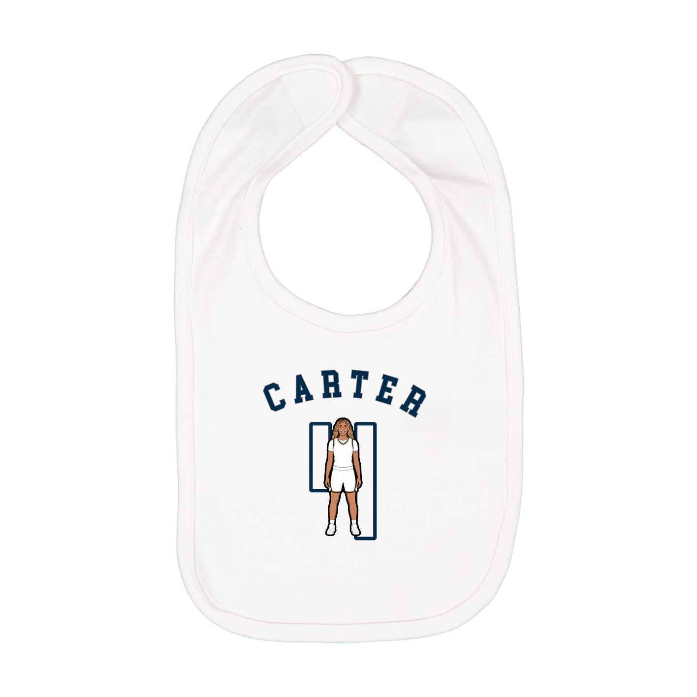 Infant Bib — Shirsey Arch in White