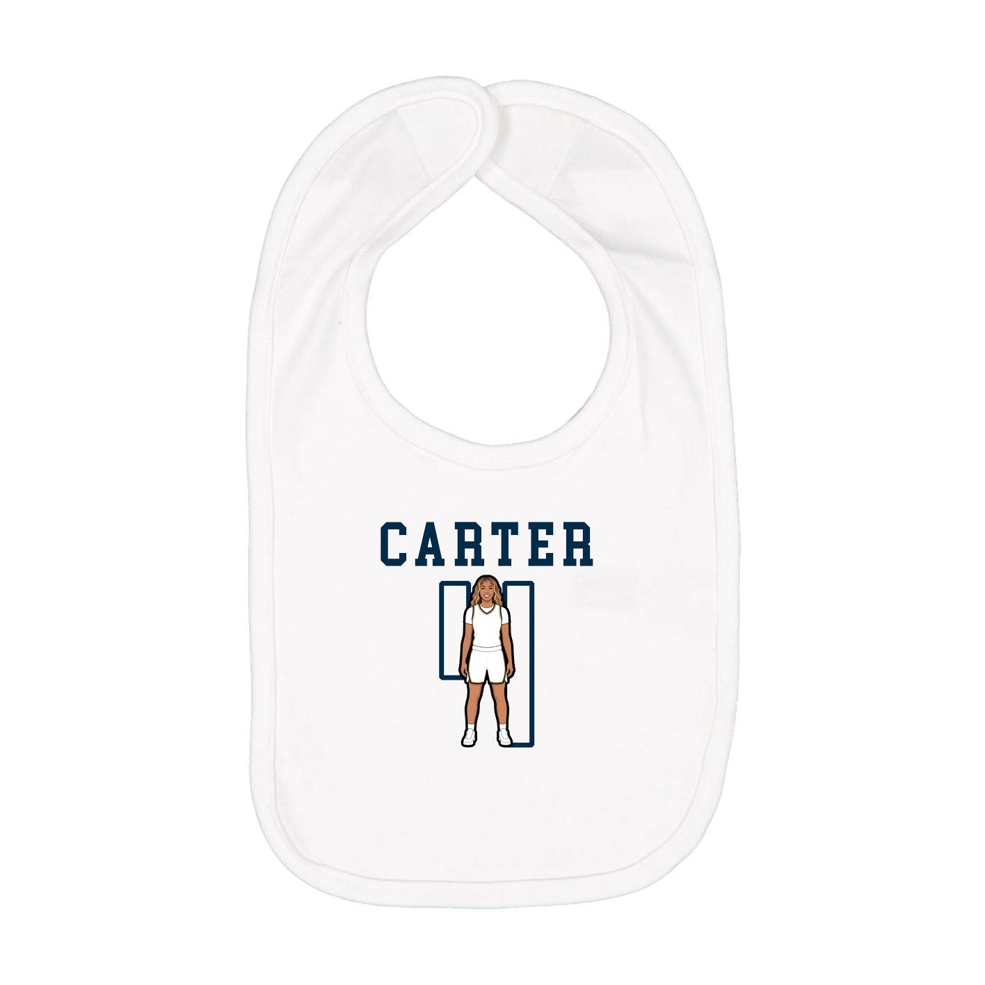 Infant Bib — Shirsey in White