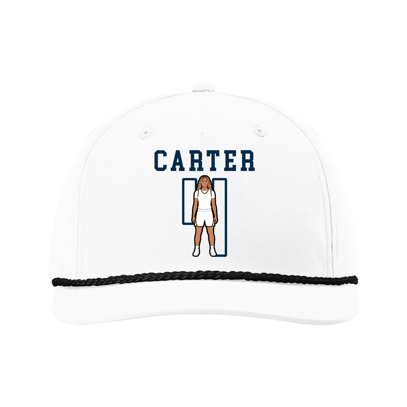 Five-Panel Classic Rope Cap — Shirsey in White