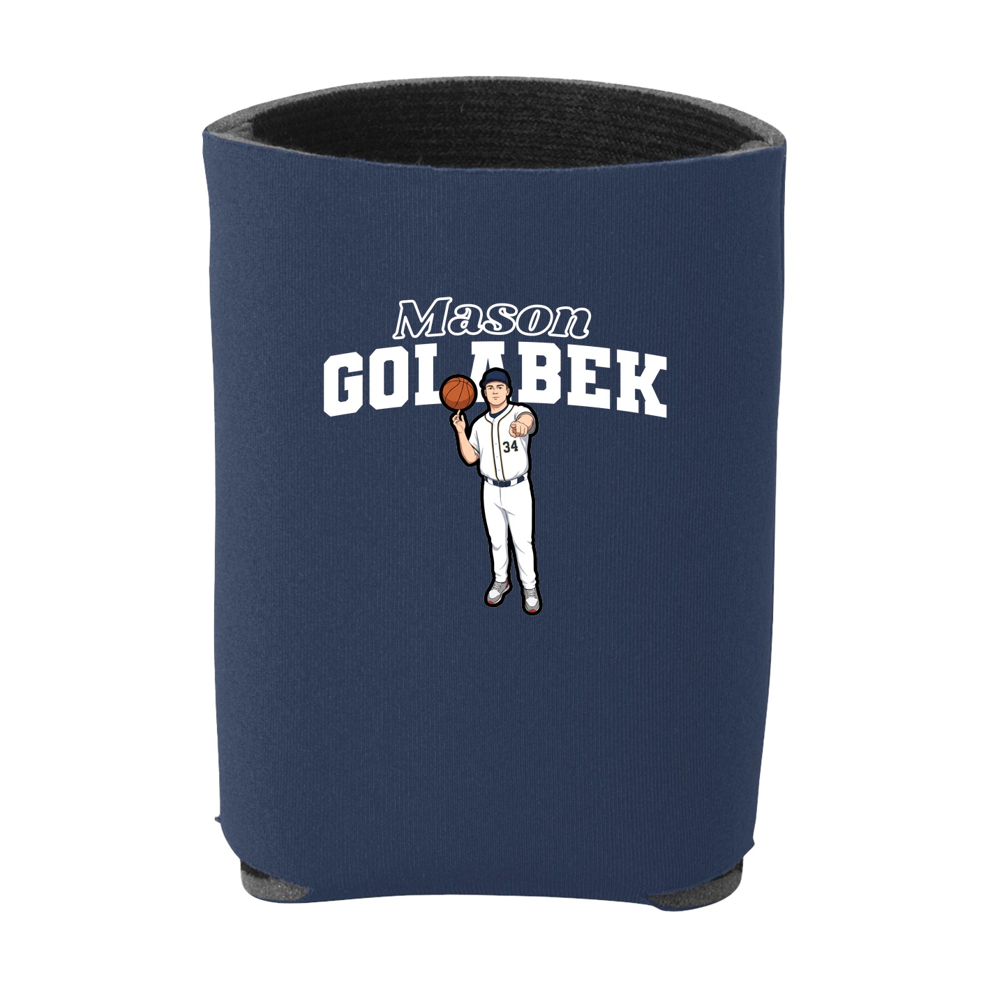 Can Holder — Name Arch in Navy