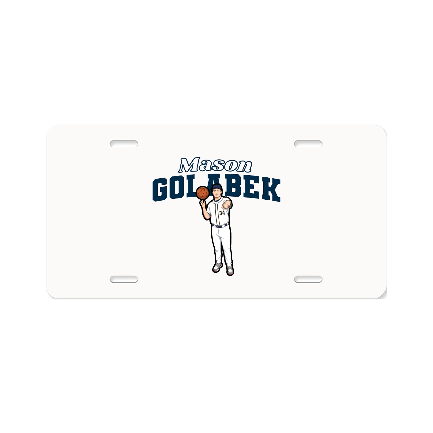 License Plate — Name Arch in Classic